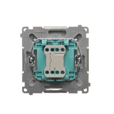 Simon Basic Łącznik pojedynczy jednobiegunowy szybkozłączka srebrny mat BMW1.01/43 KONTAKT (BMW1.01/43)