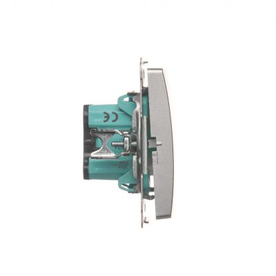 Simon Basic Łącznik dwubiegunowy 16A 250V zaciski śrubowe srebrny mat BMW2A.01/43 KONTAKT (BMW2A.01/43)