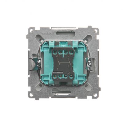 Simon Basic Łącznik dwubiegunowy 16A 250V zaciski śrubowe srebrny mat BMW2A.01/43 KONTAKT (BMW2A.01/43)