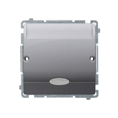 Simon Basic Łącznik hotelowy pojedynczy z podświetleniem LED Imax 10 (2) A srebrny mat BMWH1.02/43 KONTAKT (BMWH1.02/43)