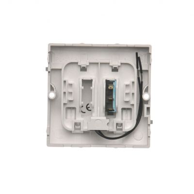 Simon Basic Łącznik hotelowy pojedynczy z podświetleniem LED Imax 10 (2) A srebrny mat BMWH1.02/43 KONTAKT (BMWH1.02/43)