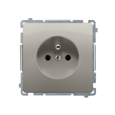 Simon Basic Gniazdo wtyczkowe z uziemieniem 16A 250V szybkozłączka satynowy BMGZ1C.01/29 BMGZ1c.01/29 KONTAKT (BMGZ1c.01/29)