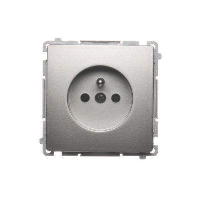 Simon Basic Gniazdo wtyczkowe z uziemieniem 16A 250V szybkozłączka satynowy BMGZ1C.01/29 BMGZ1c.01/29 KONTAKT (BMGZ1c.01/29)