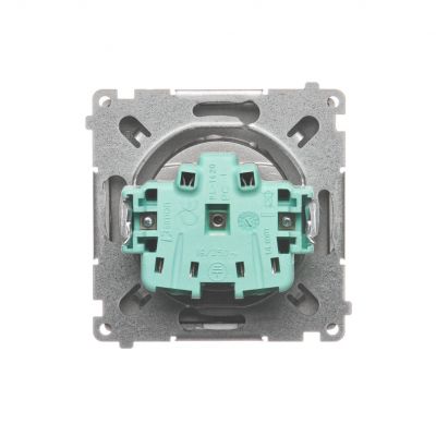Simon Basic Gniazdo wtyczkowe z uziemieniem 16A 250V szybkozłączka satynowy BMGZ1C.01/29 BMGZ1c.01/29 KONTAKT (BMGZ1c.01/29)