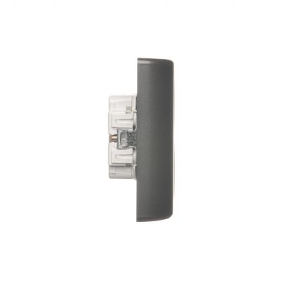 Simon 54 Gniazdo podwójne Schuko podtynkowe z przesłonami torów prądowych wersja skandynawska 16A 250V zaciski śrubowe antracyt EGSZ2PZ/48 KONTAKT (EGSZ2PZ/48)