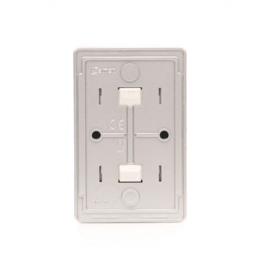 Simon 54 Gniazdo podwójne Schuko natynkowe z przesłonami torów prądowych wersja skandynawska 16A 250V szybkozłączka srebrny mat EGSZ2SNZ/43 KONTAKT (EGSZ2SNZ/43)