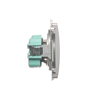 Simon Basic Gniazdo wtyczkowe z uziemieniem 16A 250V szybkozłączka srebrny mat BMGZ1C.01/43 BMGZ1c.01/43 KONTAKT (BMGZ1c.01/43)