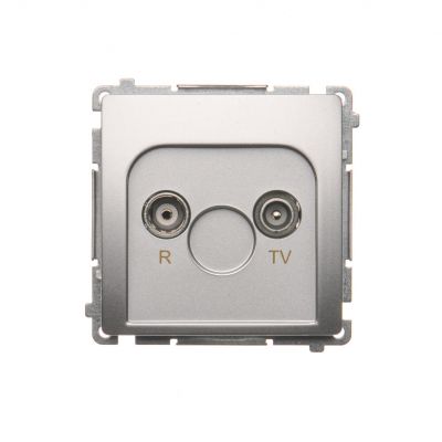Simon Basic Gniazdo antenowe R-TV końcowe separowane 1x wejście: 5–862 MHz srebrny mat BMZAR1/1.01/43 KONTAKT (BMZAR1/1.01/43)