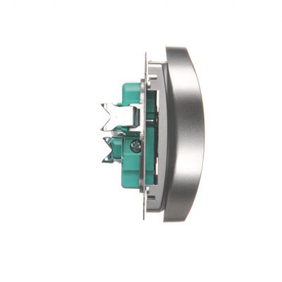 Simon Basic Gniazdo wtyczkowe podwójne bez uziemienia  Σ16A 250V zaciski śrubowe srebrny mat BMG2M.01/43 (BMG2M.01/43)