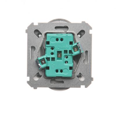 Simon Basic Gniazdo wtyczkowe podwójne bez uziemienia  Σ16A 250V zaciski śrubowe srebrny mat BMG2M.01/43 (BMG2M.01/43)