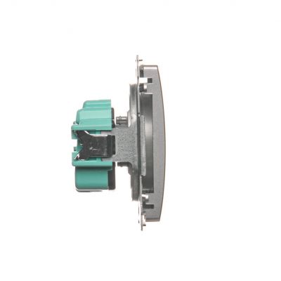 Simon Basic Gniazdo wtyczkowe bez uziemienia 16A 250V zaciski śrubowe srebrny mat BMG1.01/43 KONTAKT (BMG1.01/43)