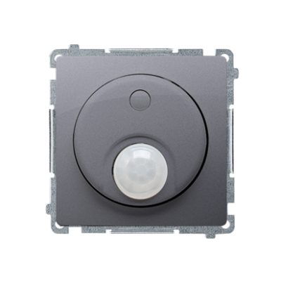 Simon Basic Łącznik z czujnikiem ruchu z przekaźnikiem 8(2) A 230V. Wymagana instalacja 3-przewodowa srebrny mat BMCR10P.01/43 KONTAKT (BMCR10P.01/43)