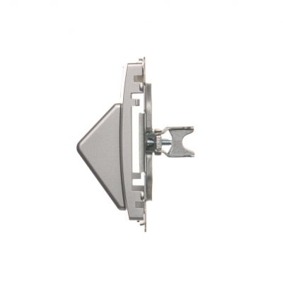 Simon Basic Pokrywa gniazd teleinformatycznych na Keystone skośna podwójna z polem opisowym. Montaż na łapki lub wkręty srebrny mat BMGKS2P.01/43 KONTAKT (BMGKS2P.01/43)