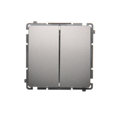 Simon Basic Łącznik świecznikowy z podświetleniem LED 10A 250V szybkozłączka srebrny mat BMW5L.01/43 KONTAKT (BMW5L.01/43)