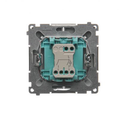 Simon Basic Łącznik świecznikowy z podświetleniem LED 10A 250V szybkozłączka srebrny mat BMW5L.01/43 KONTAKT (BMW5L.01/43)