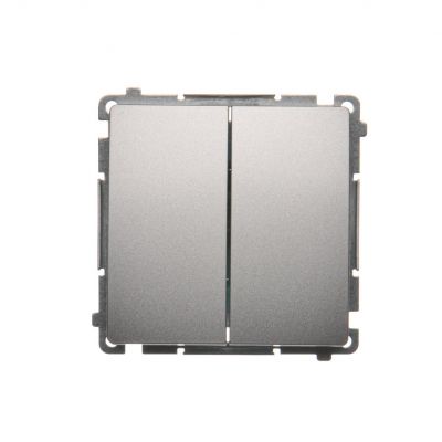 Simon Basic Łącznik świecznikowy 10A 250V szybkozłączka srebrny mat BMW5.01/43 KONTAKT (BMW5.01/43)