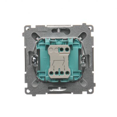 Simon Basic Łącznik świecznikowy 10A 250V szybkozłączka srebrny mat BMW5.01/43 KONTAKT (BMW5.01/43)