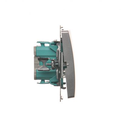 Simon Basic Łącznik schodowy 10A 250V szybkozłączka srebrny mat BMW6.01/43 KONTAKT (BMW6.01/43)