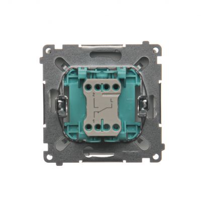 Simon Basic Łącznik schodowy 10A 250V szybkozłączka srebrny mat BMW6.01/43 KONTAKT (BMW6.01/43)