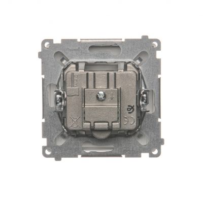Simon Basic Gniazdo antenowe R-TV-SAT końcowe . 1x wejście: 5 MHz–24 GHz srebrny mat *Może być użyte jako gn.zakończ. do gn.przelot. R-TV-SAT BMZAR-SAT1.3/1.01/43 KONTAKT (BMZAR-SAT1.3/1.01/43)