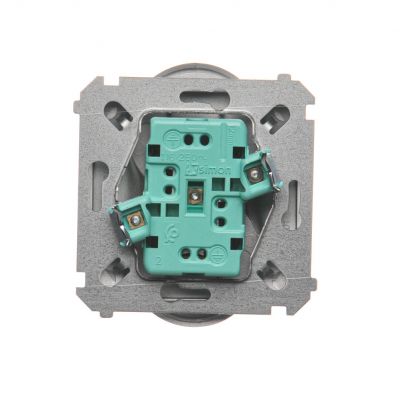 Simon Basic Gniazdo wtyczkowe podwójne z uziemieniem  Σ16A 250V zaciski śrubowe srebrny mat BMGZ2M.01/43 (BMGZ2M.01/43)