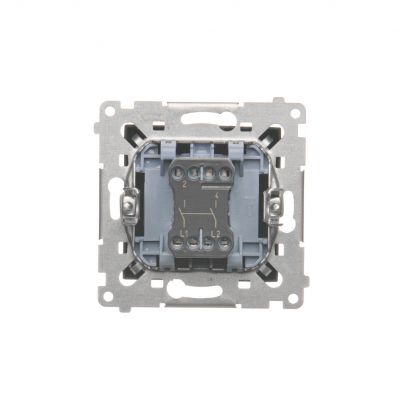Simon 54 Łącznik dwubiegunowy 16A 250V zaciski śrubowe czarny DW2A.01/49 KONTAKT (DW2A.01/49)