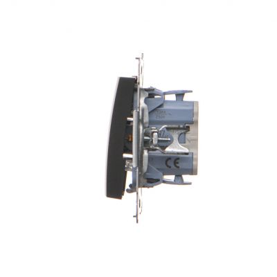 Simon 54 Łącznik krzyżowy 10A 250V szybkozłączka czarny DW7.01/49 KONTAKT (DW7.01/49)
