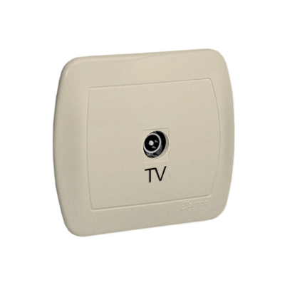 Simon Akord Gniazdo antenowe pojedyncze. Montaż na łapki lub wkręty beż AAK3/12 KONTAKT (AAK3/12)