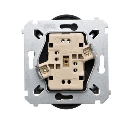 Simon 54 Nature Gniazdo wtyczkowe z uziemieniem z przesłonami podwójne do ramek NATURE 16A 250V zaciski śrubowe czarny DGZ2MZN.01/49 KONTAKT (DGZ2MZN.01/49)