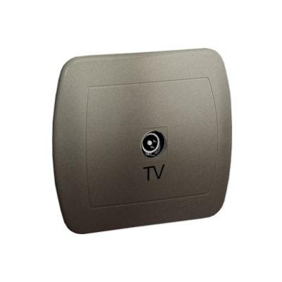 Simon Akord Gniazdo antenowe pojedyncze. Montaż na łapki lub wkręty satynowy AAK3/29 KONTAKT (AAK3/29)