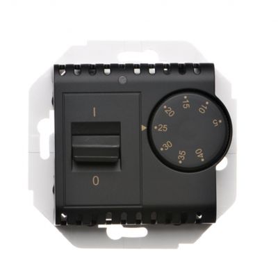 Simon 54 Regulator temperatury z czujnikiem wewnętrznym 16(2) A 230V. Montaż na wkręty czarny DRT10W.02/49 KONTAKT (DRT10W.02/49)