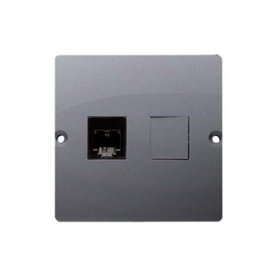 Simon Basic Gniazdo telefoniczne RJ11 . Montaż gniazda na wkręty do puszki srebrny mat BMTF1.02/43 KONTAKT (BMTF1.02/43)