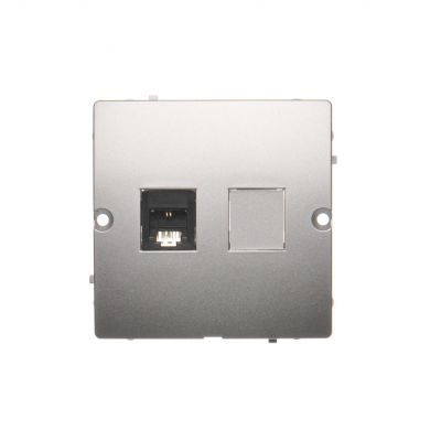 Simon Basic Gniazdo telefoniczne RJ11 . Montaż gniazda na wkręty do puszki srebrny mat BMTF1.02/43 KONTAKT (BMTF1.02/43)