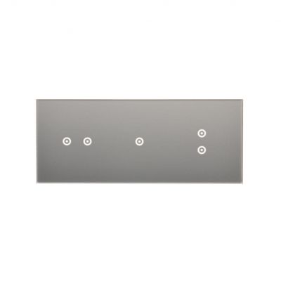 Simon 54 Touch Panel dotykowy S54 Touch 3 moduły 2 pola dotykowe poziome + 1 pole dotykowe + 2 pola dotykowe pionowe srebrna mgła DSTR3213/71 KONTAKT (DSTR3213/71)