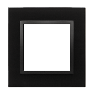 Simon 54 Nature Ramka 1-krotna Szkło wulkaniczna lawa (czarny mat) DRN1/75 KONTAKT (DRN1/75)