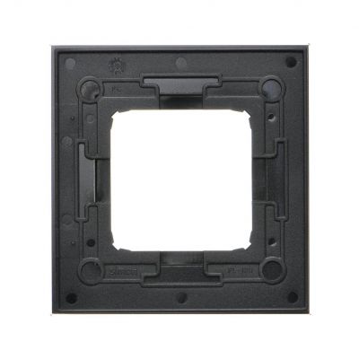 Simon 54 Nature Ramka 1-krotna Szkło wulkaniczna lawa (czarny mat) DRN1/75 KONTAKT (DRN1/75)