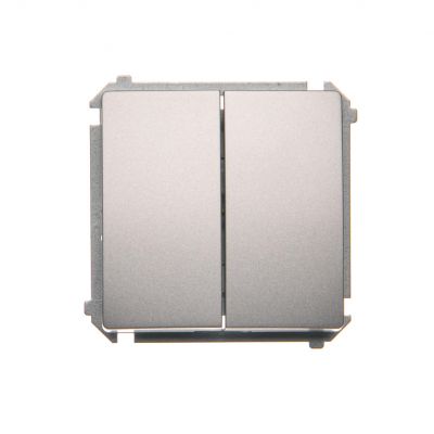 Simon Basic Łącznik schodowy podwójny 10A 250V zaciski śrubowe srebrny mat BMW6/2.01/43 KONTAKT (BMW6/2.01/43)