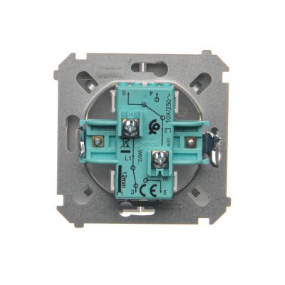 Simon Basic Łącznik schodowy podwójny 10A 250V zaciski śrubowe srebrny mat BMW6/2.01/43 KONTAKT (BMW6/2.01/43)