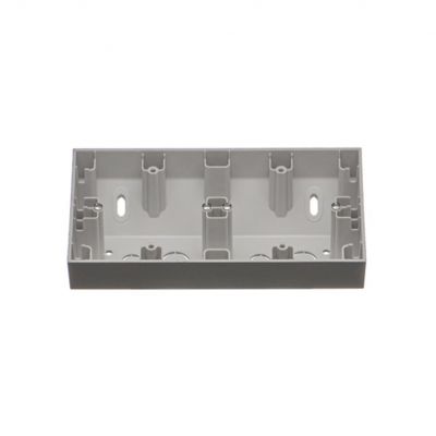 Simon 55 Puszka natynkowa narożna 2-krotna do ramek LINE/DUO Aluminium mat TPNR2/143 KONTAKT (TPNR2/143)