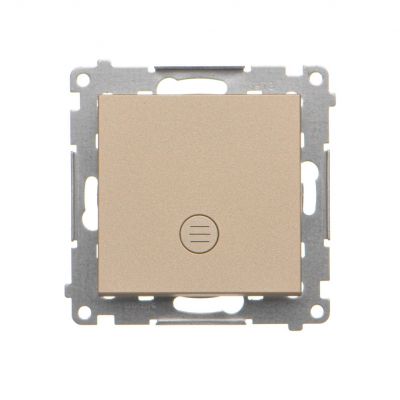 Simon 55 Przycisk zwierny pojedynczy zwierny z podświetleniem LED szybkozłączka Szampański mat TP1L.01/144 KONTAKT (TP1L.01/144)