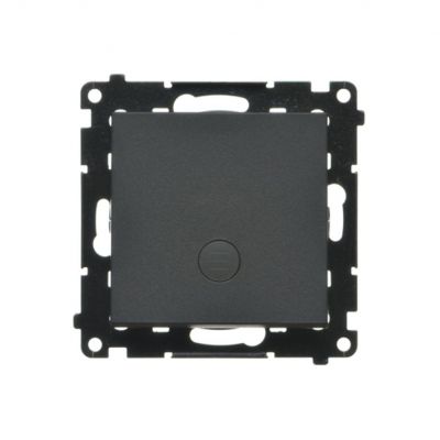Simon 55 Przycisk zwierny pojedynczy zwierny z podświetleniem LED szybkozłączka Czarny mat TP1L.01/149 KONTAKT (TP1L.01/149)