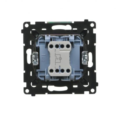 Simon 55 Przycisk zwierny pojedynczy zwierny z podświetleniem LED szybkozłączka Czarny mat TP1L.01/149 KONTAKT (TP1L.01/149)