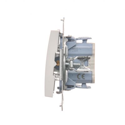 Simon 54 Łącznik pojedynczy jednobiegunowy z podświetleniem LED szybkozłączka biały DW1L.01/11 KONTAKT (DW1L.01/11)