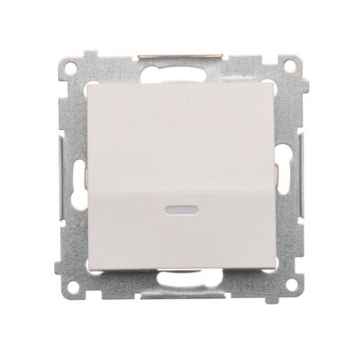 Simon 54 Łącznik pojedynczy jednobiegunowy z podświetleniem LED zaciski śrubowe biały DW1AL.01/11 KONTAKT (DW1AL.01/11)