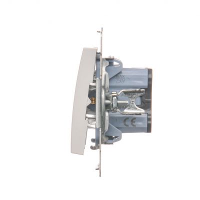 Simon 54 Łącznik pojedynczy jednobiegunowy z podświetleniem LED zaciski śrubowe biały DW1AL.01/11 KONTAKT (DW1AL.01/11)