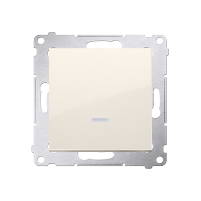 Simon 54 Łącznik pojedynczy jednobiegunowy z podświetleniem LED zaciski śrubowe kremowy DW1AL.01/41 KONTAKT (DW1AL.01/41)