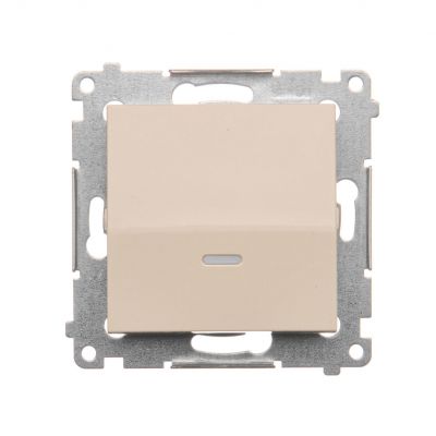 Simon 54 Łącznik pojedynczy jednobiegunowy z podświetleniem LED zaciski śrubowe kremowy DW1AL.01/41 KONTAKT (DW1AL.01/41)