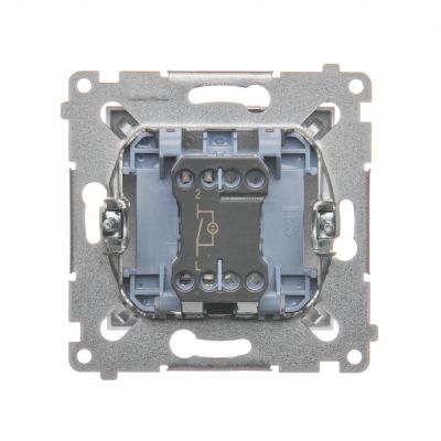 Simon 54 Łącznik pojedynczy jednobiegunowy z podświetleniem LED zaciski śrubowe srebrny mat DW1AL.01/43 KONTAKT (DW1AL.01/43)