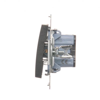 Simon 54 Łącznik jednobiegunowy z podświetleniem LED 16A 250V zaciski śrubowe antracyt DW1AL.01/48 KONTAKT (DW1AL.01/48)