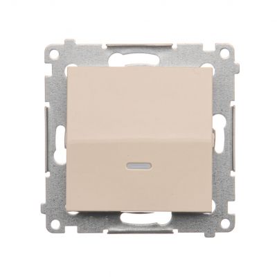 Simon 54 Łącznik pojedynczy jednobiegunowy z sygnalizacją załączenia LED szybkozłączka kremowy DW1ZL.01/41 KONTAKT (DW1ZL.01/41)